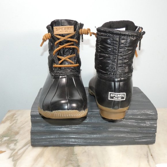 Sperry Women's Seasonal Saltwater Rain Boot, Black, 9.5M - Picture 7 of 11